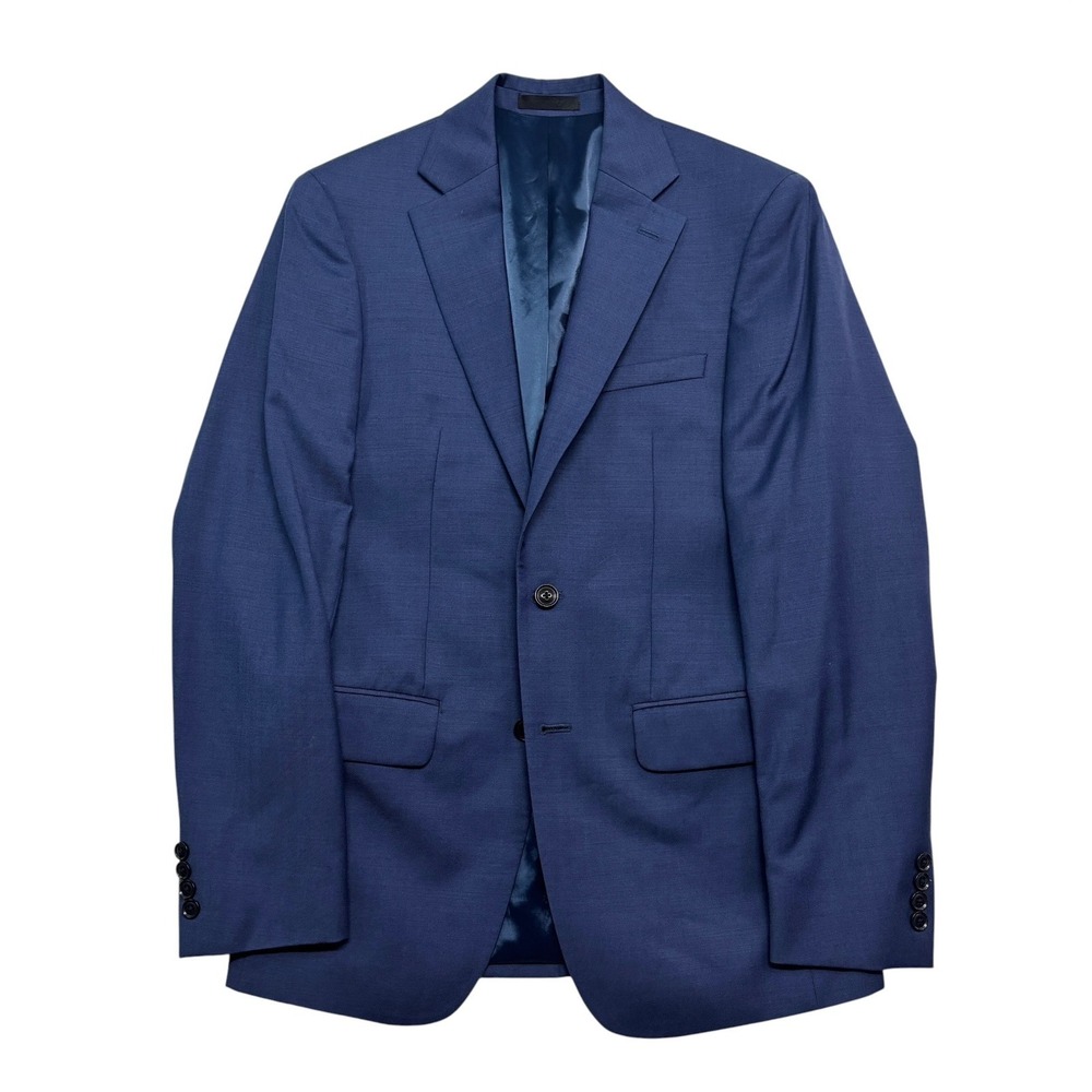 Calvin Klein 36R Navy Blue Slim Blazer Jacket Sport Suit Coat Stretch Wool